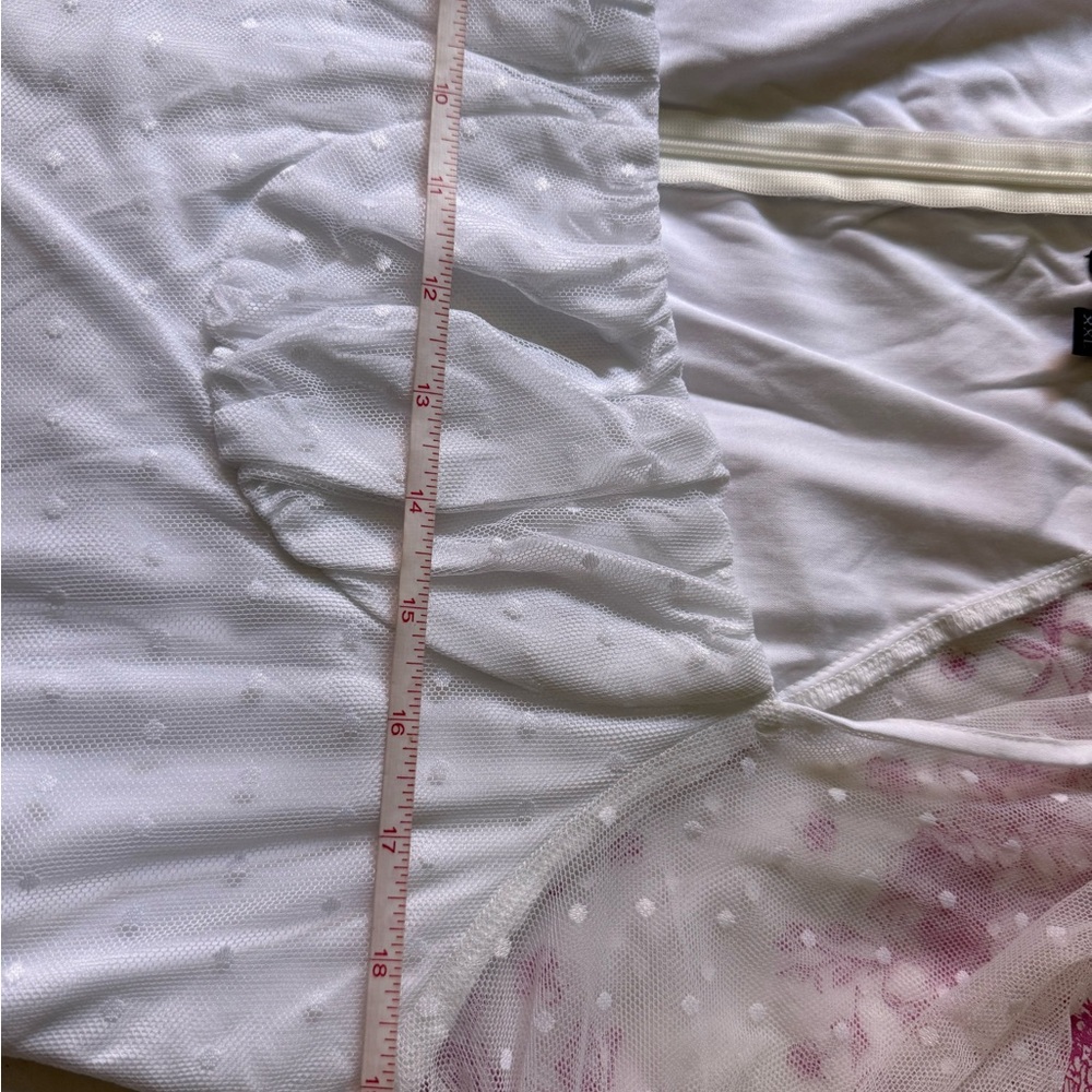 Katacomb White Sheer Sleeve Dress with Swiss Dot - Picture 3 of 7
